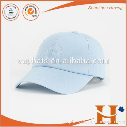 Custom Blue Unstructured Basball Sports Cap Embroidery Cute Dad Hat